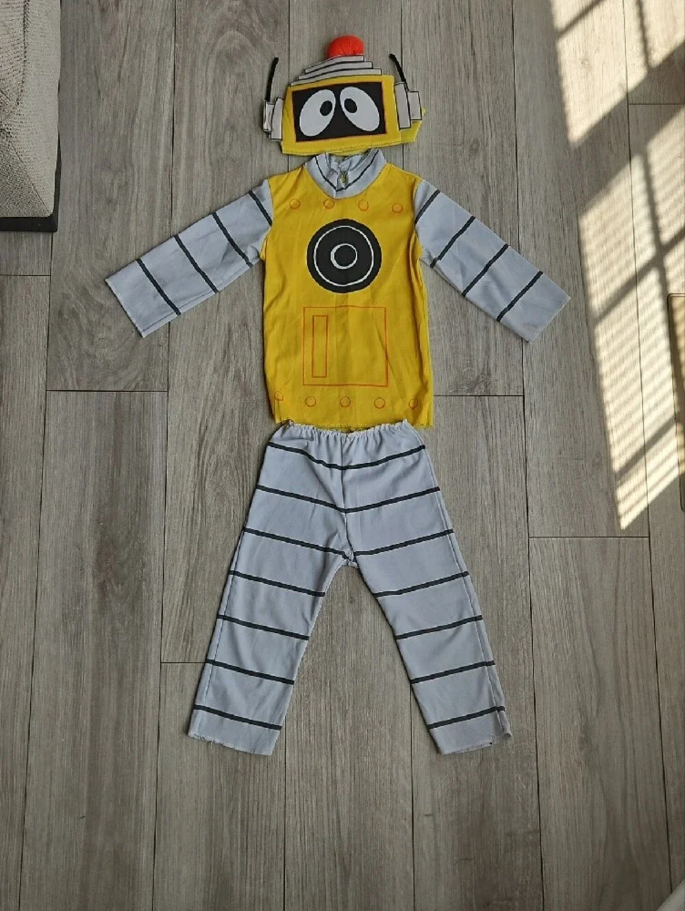 Yo Gabba Gabba Plex Toddler Costume 2T - Yellow Robot Halloween Cosplay Dress Up